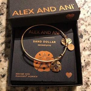 Brand new Alex and Ani sand dollar charm bangle